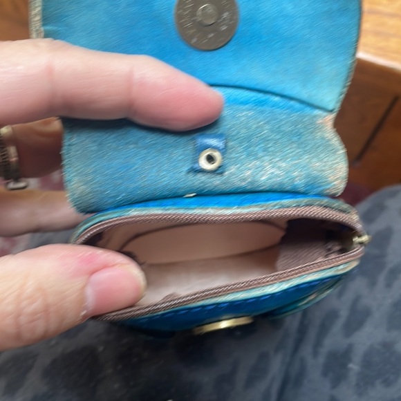 2 owl embossed leather handmade crossbody wristlet keychain bag handbag purse - Picture 11 of 11